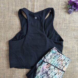 Lululemon Athletica Invigorate Training Crop Tank Top Black Size 8